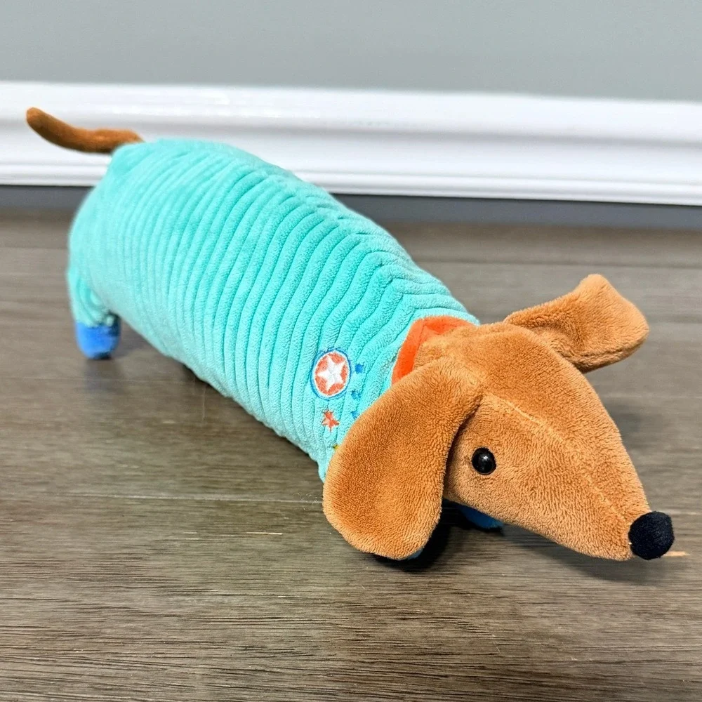 Manhattan Toy Teal Corduroy Space Dachshund Wiener Dog‎ Plush